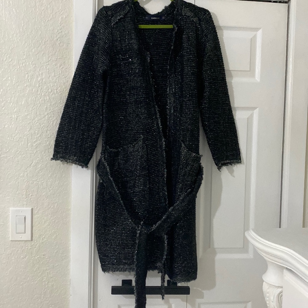 Black metallic cardigan